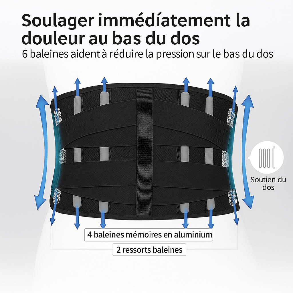 Ceinture Lombaire Orthopédique – Soulagement Immédiat du Dos
