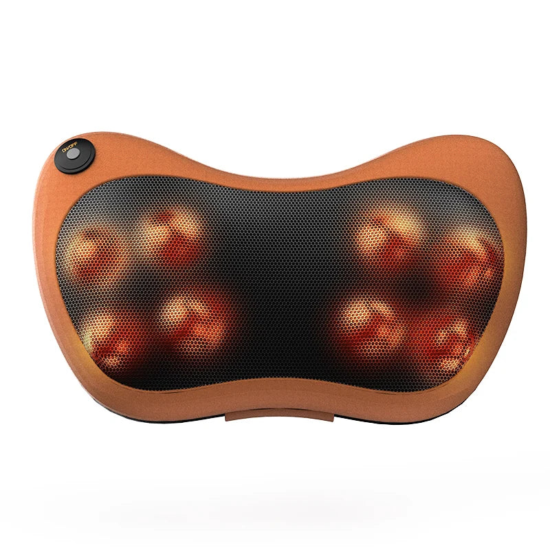 Coussin de Massage Électrique Shiatsu – Nuque, Dos, Taille et Corps, avec Chaleur, Utilisable à la Maison ou en Voiture