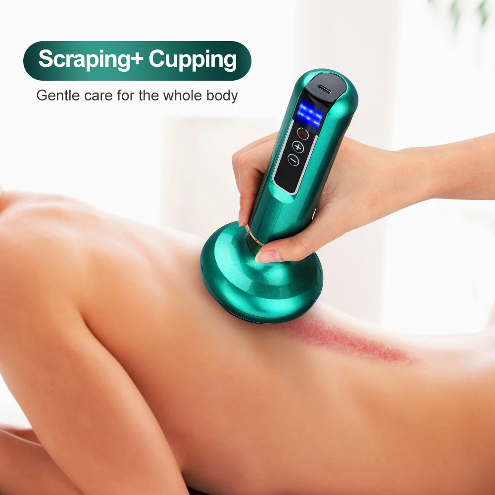 Appareil de Massage Électrique 6/12 Niveaux – Ventouse, Gua Sha, Chauffant, Anti-Cellulite & Santé