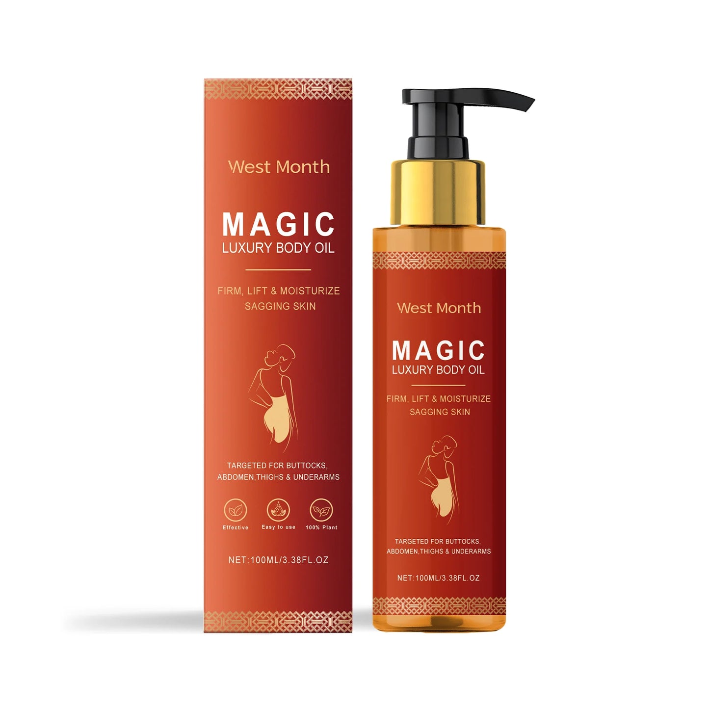 Huile de Soin Corporelle – Hydratante, Réparatrice & Raffermissante, 100ml