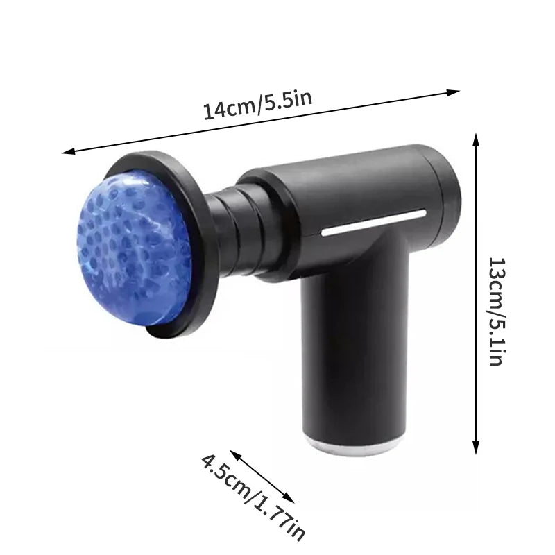 Pistolet de massage musculaire professionnel – Relaxation, récupération, 6 têtes, compresses chaud/froid