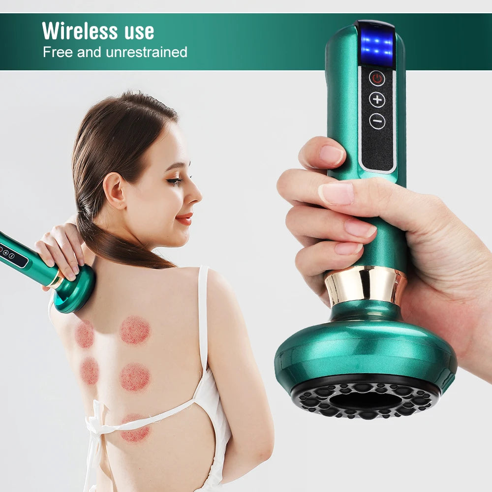 Appareil de Massage Électrique 6/12 Niveaux – Ventouse, Gua Sha, Chauffant, Anti-Cellulite & Santé