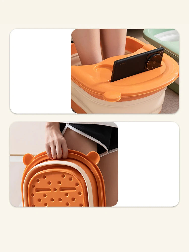Bac à Pieds Pliable – Massage et Bain Profond pour