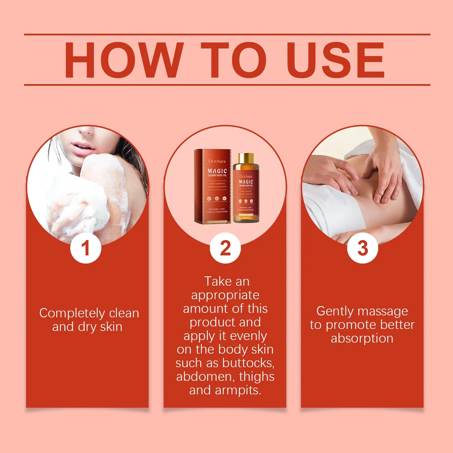 Huile de Soin Corporelle – Hydratante, Réparatrice & Raffermissante, 100ml