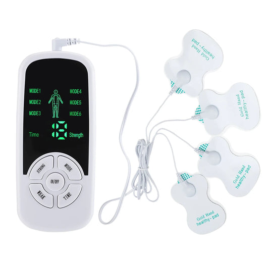 Appareil de Stimulation Musculaire EMS – 6 Modes, Électrostimulateur TENS pour Massage et Thérapie du Corps