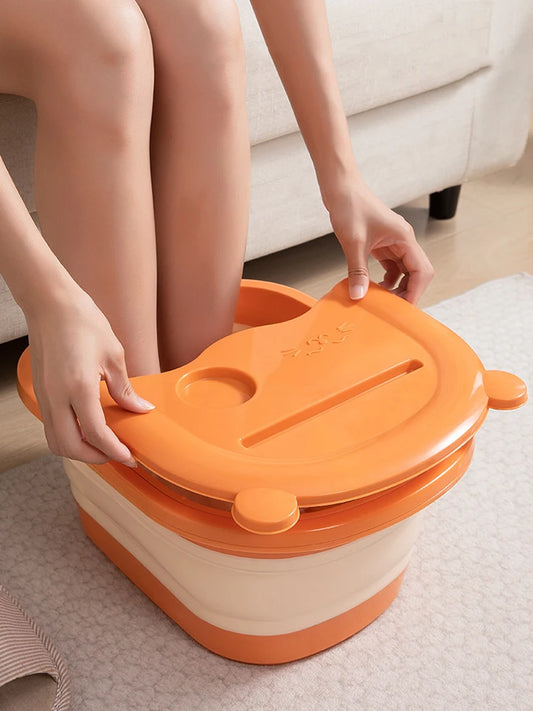 Bac à Pieds Pliable – Massage et Bain Profond pour