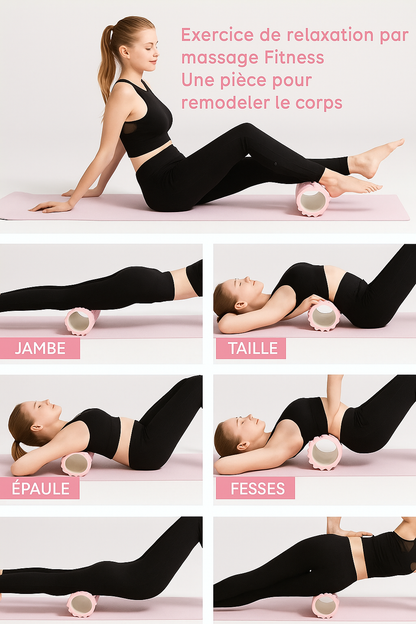 Rouleau de Massage en Mousse – Yoga, Fitness, Rééducation et Physiothérapie