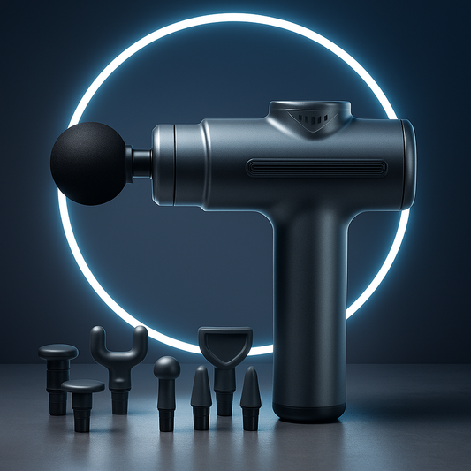 Pistolet de Massage Musculaire – Soulagement Profond avec 8 Têtes Interchangeables pour le Corps