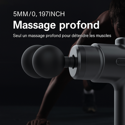 Pistolet de Massage Musculaire – Soulagement Profond avec 8 Têtes Interchangeables pour le Corps