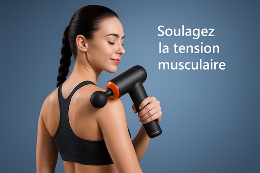 Pistolet de Massage Musculaire Professionnel avec 8 Têtes & 99 Vitesses