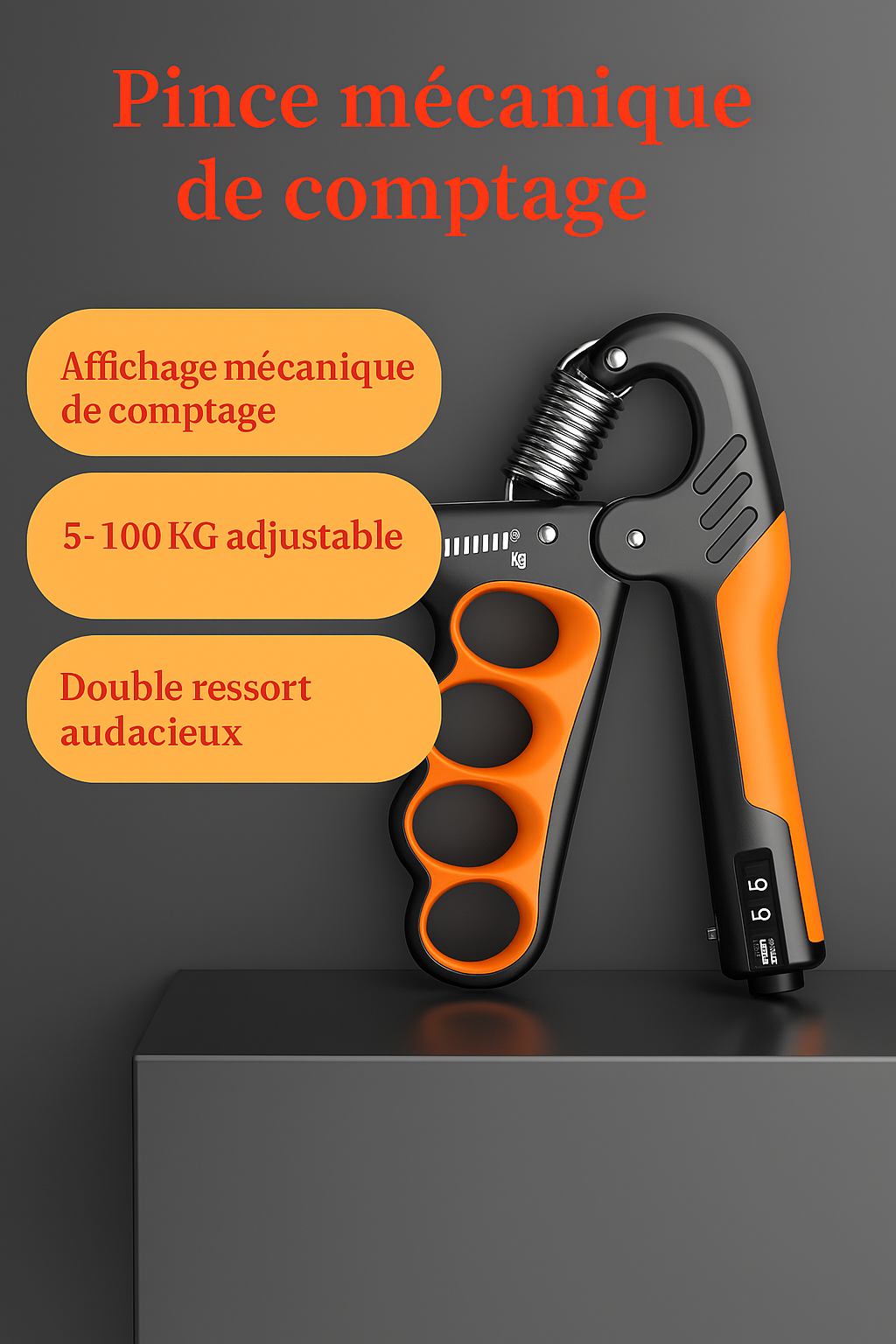 Exerciteur de Poignet et Main Ajustable (5-100 kg) – Renforcement Musculaire et Rééducation